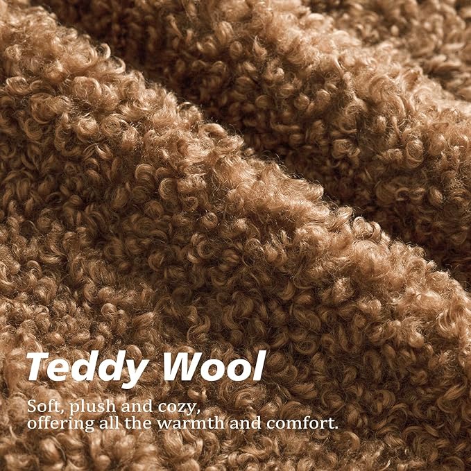 Foindtower 2 Pieces 24x24 Inch Dark Bronze, Faux Fur Throw Pillow Cover Accent Sherpa Furry Pillow Covers Fuzzy Soft Pillowcases Cozy Sheepskin Decorative Fleece Cushion Case for Bed Couch Living Room