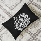 Coastal Pillow Covers 12x20 Set of 2 Black Starfish Throw Pillows Nautical Ocean Decorations Summer Beach Coral Pillowcase Outdoor Decor Linen Farmhouse Square Cushion Case for Sofa Bedroom