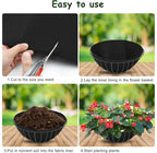 Coco Bamboo 16x40 Inch Fabric Black Felt Planter Liner Alternatives for Planter, Hanging Basket and Window Box