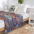 Vintage Boho Floral Throw Blanket Bohemian Flower Patterned Blanket for Sofa Bed Couch Chair Or Dorm 30"x40"