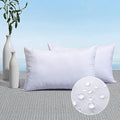 MIULEE Pack of 2 12x24 Outdoor Pillow Inserts, Outdoor Throw Pillows Water-Resistant Decorative Premium Lumbar Pillow Stuffer Sham for Porch Swing Couch Sofa Cushion Patio Furniture