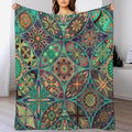 Vintage Mandala Throw Blanket Bohemian Boho Colorful Blanket for Sofa Bed Couch Chair Or Dorm 40"x50"