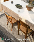 LUMI 4x6 Area Rug for Living Room, Natural Handwoven Rugs Non Slip, Farmhouse Braided Carpets No Shedding for High Traffic, Dining Room, Indoor, Outdoor, Patio