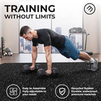 bemaxx Gym Mats Set - 18 pcs EVA Interlocking Foam Floor Tiles (12.6"x12.6"x0.4") 18sqft Protective Gym Flooring Sports Home Workout Exercise Mats Puzzle Garage Fitness Play-Room Pool Treadmill Bike