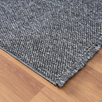 LUXE WEAVERS Solid Machine Woven Smoke 5x7 Area Rug, Indoor Stain-Resistant Carpet
