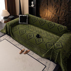 VClife Bohemian Green Couch Cover for Dog, Non Slip Sectional Sofa Covers Furniture Protector Washable Tribal Pattern Couch Covers for 3 Cushion Couch Sofa, Soft Pet Sofa Slip Cover, Green, 71"X134"