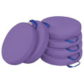 ECR4Kids SoftZone Floor Cushions, Round, Flexible Seating, Purple, 6-Piece