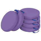 ECR4Kids SoftZone Floor Cushions, Round, Flexible Seating, Purple, 6-Piece