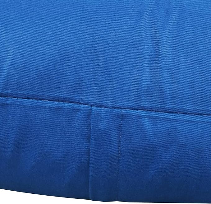 4-Pack 100% Cotton Comfortable Solid Decorative Throw Pillow Case,Thmyo Square Cushion Cover Pillowcase Sublimation Blank Pillow Covers DIY Throw Pillowcase for Sofa Bedroom(24x24 inch/ 60x60cm,Blue)