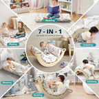 BlueWood Cushion for Climbing Arch, Montessori Philosophy Soft and Non-Slip Pillow for Kids, Pikler Cushion for Reading, Playing, Games, Parties (Stationery Pattern)