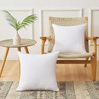 Qeils 16 x 16 Pillow Inserts Set of 2 White Throw Pillow Inserts with Soft Polyester Cover - Rectangle Square Interior Decorative Pillow Insert White Couch Pillow Sofa Pillow Inserts