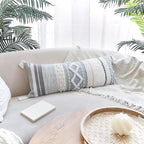 Decorative Boho Lumbar Pillow Cover 14x36 – Beautiful Throw Pillow with Soft Texture for Bed, Couch Decor or as Body Cushion – A Stylish Addition to Your Bedroom