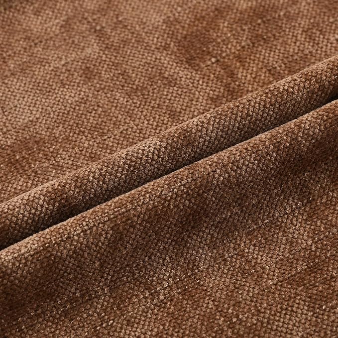 Set of 4 Soft Textured Decorative Throw Pillow Covers 18x18 Inch Cozy Farmhouse Cushion Cover Square Accent Pillow Cases for Bed Couch Sofa Living Room, Brown