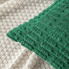 MIULEE Pack of 2 Green Corduroy Decorative Pillow Covers 20x20 Inch Soft Boho Striped Throw Pillow Covers Modern Farmhouse Home Decor for Sofa Living Room Couch Bed