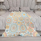 Boho Floral Throw Blanket Abstract Mid Century Mandala Bohemian Blanket for Sofa Bed Couch Chair Or Dorm 60"x80"