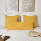Kevin Textile 20x54 Inch Long Body Lumbar 1 Pack Boho Decorative Throw Pillow Cover Soft Striped Corduroy Rectangle Cushion Case Farmhouse Accent for Living Room Couch Sofa Bed, Mustard Yellow