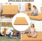 Japanese Floor Mattress, 100% High Density Comfortable Foam, 4" Thicken Foldable Mattress Tatami Mat Sleeping Pad, Ideal for Comfort and Support, Kids Floor Lounger Pillow Bed Sofa, Coffee, Twin