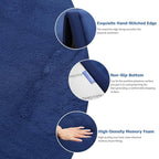Baby Play Mat for Floor,1.3" Thick Memory foam Tummy Time Mat,Soft Coral Velvet Nursery Rug,Extra Large Non Slip Crawling Mats for Toddlers,Infants,kids,Yoga,Tatami Style for Living Room(Royal Blue)