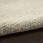 Nourison Home Natural Jute Ivory 8' x 10' Area Rug - Easy Clean, Non Shedding, Bed Room, Living Room, Dining Room, Kitchen (8' x 10')