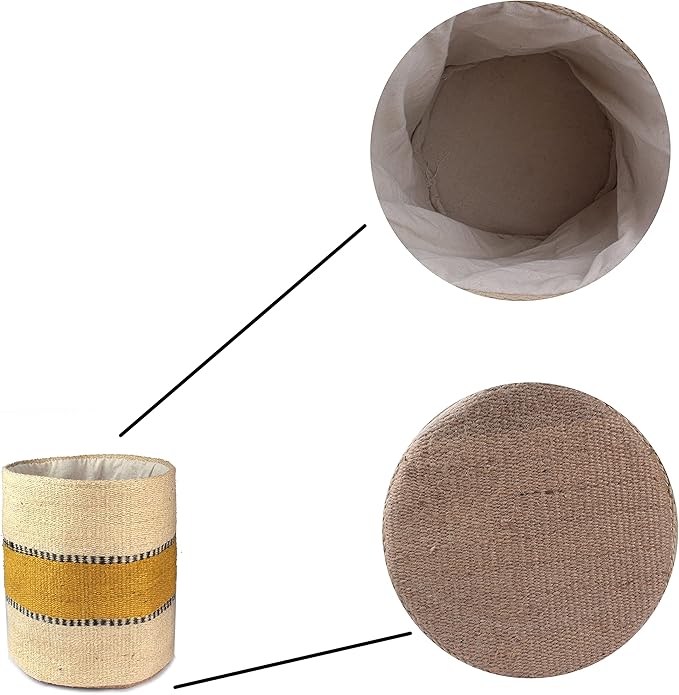 Planter Basket Modern Woven Basket for 10" Flower Pot Indoor Planters, 12” x 12” Storage Organizer Basket Rustic Home Decor, Boho Chic Storage Earth-Friendly Cotton ECO-Twist Planter