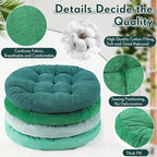 Jerify Floor Pillow Cushions Large Round Square Large Meditation Floor Pillow for Classroom Adult Meditation Picnic Party Seating Learning Daycare School(Round,Gradual Green,4 Pcs)