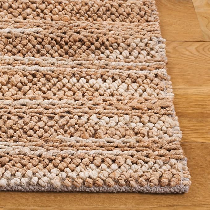 SAFAVIEH Natural Fiber Couture Collection Runner Rug - 2'3" x 8', Natural, Handmade Jute, Ideal for Living Room, Hallway, Foyer, Bedroom (NFC101B-28)