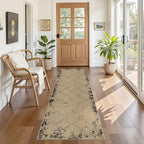 2x6 Jute Runner Rug for Hallway: Farmhouse Washable Kitchen Rug Non Slip Outdoor Indoor Rug for Bedroom Porch Laundry Bathroom - Modern Brown