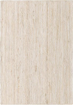 Unique Loom Braided Jute Collection Area Rug - Dhaka (4' 1" x 6' 1" Rectangle, White)