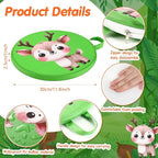 8 Pcs Kids Floor Cushions for Classroom Flexible Round Seating with Handle Soft Waterproof Floor Pillows with Cute Cartoon Animal Pattern for Elementary Daycare Preschool(Jungle Animals)