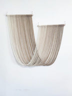QULBUJ Dip Dye Large Macrame Wall Hanging Tie-Dye Yarn Tapestry Home Boho Wall Decor Ombre Art Headboard Bedroom Living Room 52" Wx34 L,Brown