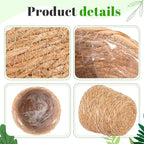 3 Pack Seagrass Plant Basket Indoor with Artificial Moss 3 Sizes Woven Baskets Flower Pots Planters for Home Decor