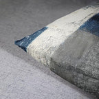 Emvency Set of 2 Blue White and Gray Throw Pillow Covers Modern Abstract Painting Decorative Sofa Pillow Cases Home Decor Standard Square 20x20 Inches Pillowcases