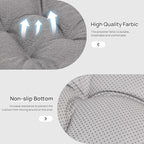 Love's cabin Memory Foam Chair Cushions Set of 4, 15.5"x15.5"x3.5" Indoor & Outdoor Seat Pads for Dining, Kitchen, Office, Patio Chairs - Grey