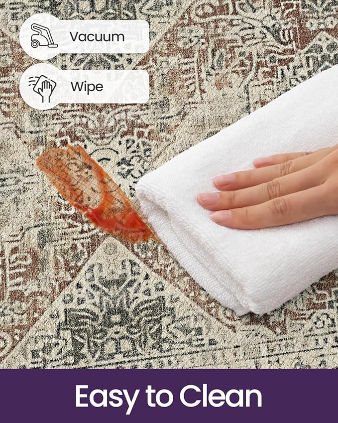 DEXI Kitchen Mats for Floor Cushioned, 23x86 Extra Large Long Runner Rug Non Slip, Waterproof Soft Comfort Standing Padded Anti Fatigue Decorative Cream Red