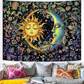 Spenlife Sun and Moon Tapestry Floral Wall Tapestry Boho Tapestries Floral Tapestries Wall Hanging for Bedroom and Living Room Decor Sun and Moon 44×60 Inches