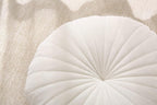 Floor Pillow Meditation Cushion Round Large Floor Pillows Seating for Adults, Velvet Thick Floor Cushions for Yoga Living Room Balcony Outdoor Tatami 18inch（Beige）
