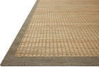 Loloi Amber Lewis Lilah Collection LIH-01 Natural/Grey 8'-6" x 11'-6" Area Rug Jute, Wool, Cotton, Neutral, Living, Bedroom, Dining, Rug