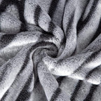 MACEVIA Fleece Throw Blanket for Couch Fuzzy Giraffe Decor 3D Zebra Print Blanket Lightweight Cozy Comfy Super Soft Black and White Blanket for Bed,Sofa 260GSM (Black Zebra,50x60inches)