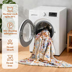 MSGKV Boho Throw Blanket for Couch 100% Cotton 50"x60" Floral Blanket Sofa Chair Throws Spring Breathable Lightweight Farmhouse Blankets Home Decor All Seasons