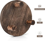 Yangbaga 2pcs Wooden Stool Display Stand, 8.46IN Round Plant Stand Wood-Flower Pot Supports Plant for Indoor Outdoor Home, GardenPatio Decorative