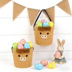Woven Hanging Basket, Highland Cow Cotton Rope Hanging Wall Basket，Cute Brown Basket for Plants Toys Remotes, Decorative Basket for Porch Living Room Bedroom Entryway (7.8x7inch)
