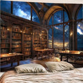 Accnicc Gothic Library Tapestry Vintage Medieval Bookshelf Tapestries Wall Hanging Fantasy Space Academia Book Extra Large Tapestry for Bedroom Living Room Dorm Classroom 90 x 68 inch