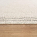 Easy Jute Rugs 2x3 Bordered Bone Color Living Room Indoor Outdoor Door Mat for Patio and Kitchen Rug High Traffic Washable Easy to Clean Solid Boho Woven Design Outside Carpet (2 x 3)