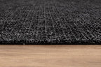 Beverly Rug Easy Jute Runner Rug 2x7 Solid Washable Durable Outdoor Indoor Area Rugs for Living Dining Room Patio Office Stain Resistant Non Shedding Casual Indoor Outside Carpet 2 x 7 Dark Gray