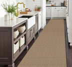 EARTHALL Runner Rug 3x16 Ft Washable Runners for Hallways Extra Long Woven Non Slip Entryway Runner Braided Kitchen Runner Indoor Outdoor Carpet Runners for Hotels, Hall, Stair, Orange/Tan/Brown