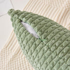 Kevin Textile Spring 20x54 Inch Long Body Lumbar 1 Pack Boho Decorative Throw Pillow Cover Soft Striped Corduroy Rectangle Cushion Case Farmhouse Accent for Living Room Couch Sofa Bed, Sage Green