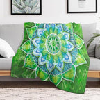 Abstract Mandala Throw Blanket Indian Hippie Bohemian Art Floral Texture Pattern Blanket for Sofa Bed Couch Chair Or Dorm 50"x60"