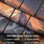 Accnicc Forest Mountain Library Tapestry Fantasy Bookshelf Tapestries Wall Hanging Vintage Watercolor Nature Fairy Library Backdrop Large Tapestry for Bedroom Living Room Dorm Classroom 80 x 60 inch