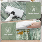 KIMODE Anti Fatigue Kitchen Mats for Floor 20"x47"+20"x32", Cushioned Abstract Kitchen Rugs Sets of 2, Padded Kitchen Floor Mats, Comfort Standing Mats for Laundry Office Sink Desk Green