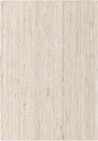 Unique Loom Braided Jute Collection Area Rug - Dhaka (4' 1" x 6' 1" Rectangle, White)